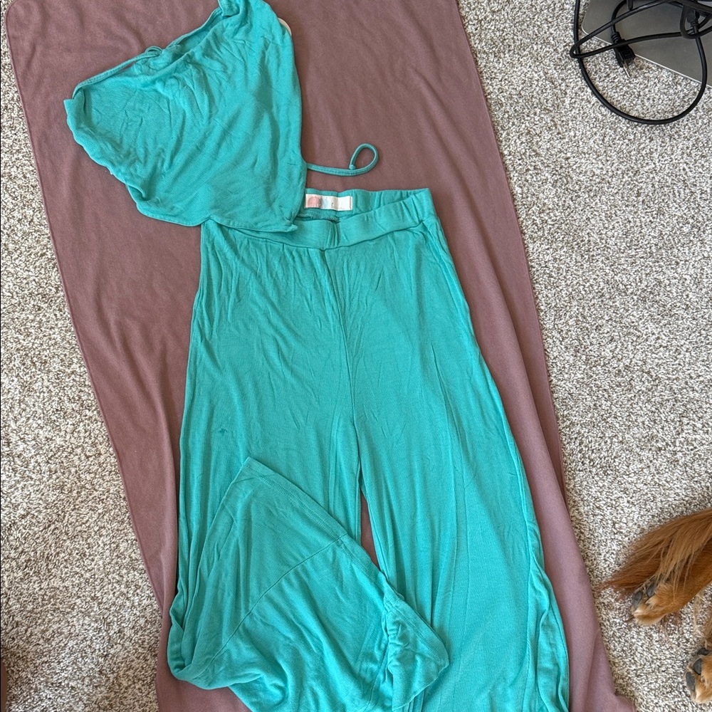 Teal Two-Piece Vacation Set